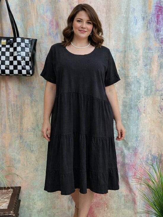 Time and Tru Dresses & Skirts - 📌Time and Tru Tiered Smock Cotton Casual Dress